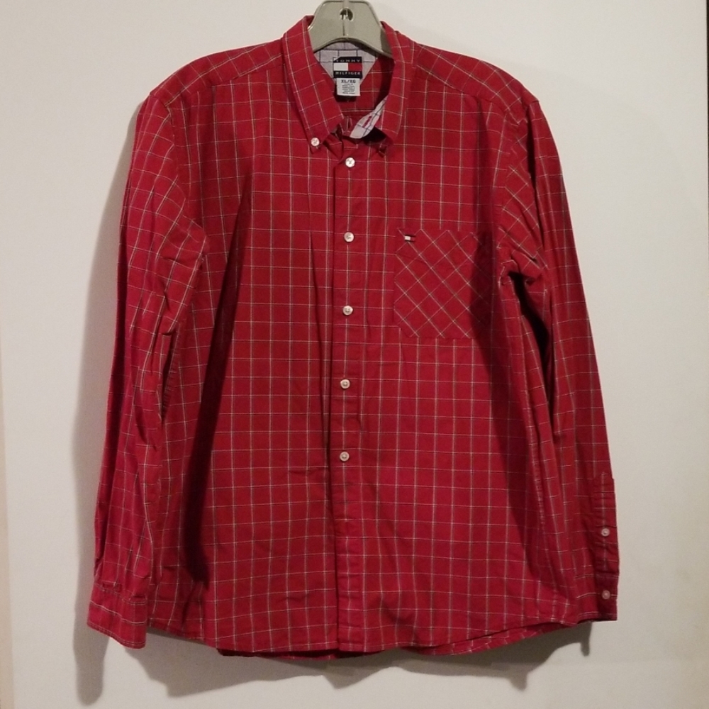 ‼️2 for $15  NWOT Tommy Hilfiger Button Down Shirt Sz Boys XL  Chest 40"  Box 11